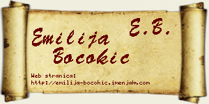 Emilija Bocokić vizit kartica